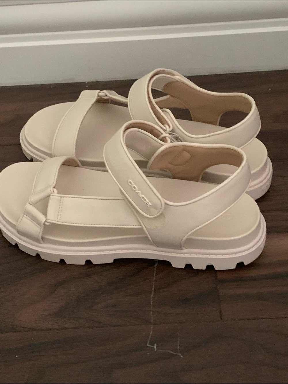 Coach Women’s Cream Platform Sport Sandals